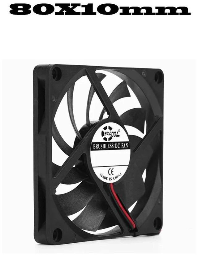 Main image of 8010 Axial Brushless Silent Cooling Fan, 80x80x10mm DC 5V 2Pin Sliding Bearing Replacement Fan for Slim Equipment Housing Compact Electronic Devices Heat Dissipation