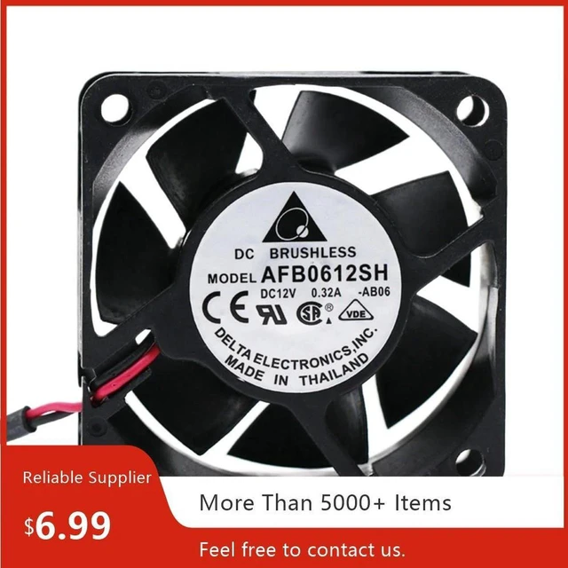 Main image of 6025 HighSpeed PWM Cooling Fan, 60x60x25mm DC 12V 6000RPM 4Pin PWM 2Wire Compatible Replacement Fan for AFB0612SH Server Industrial Equipment Heat Dissipation Repair