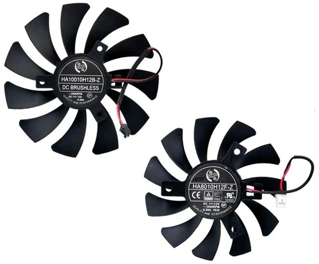 Main image of HA8010H12FZ Graphics Card Cooling Fan DC 12V 8010 80x80x10mm Brushless GPU Replacement Fan for N740, GTX730, GTX740, GTX750 Video Card Cooler Repair Replacement Parts