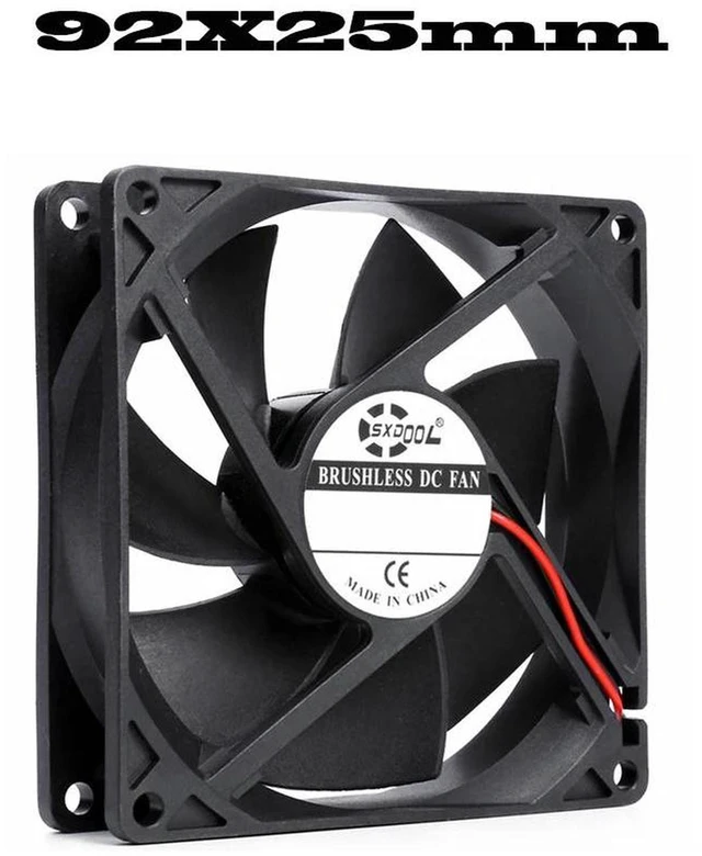 Main image of 9225 92x92x25mm DC 24V Brushless Axial Silent Cooling Fan 2Pin Sliding Bearing Replacement Fan for Industrial Cabinet, Inverter, Power Supply, DIY Electronic Equipment Heat Dissipation