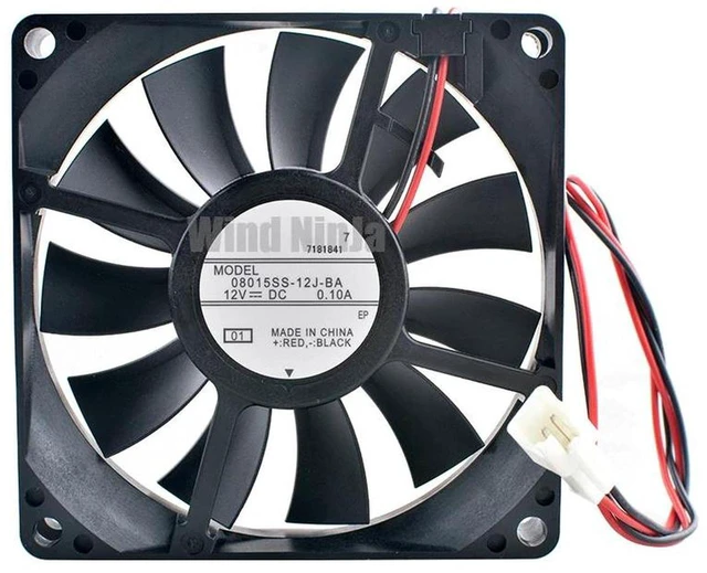 Main image of 08015SS12JBA 8015 80x80x15mm DC 12V 0.10A DualWire Brushless Cooling Fan 80mm Replacement Fan for Refrigerator Motor, Freezer, Compact Household Appliance Heat Dissipation Parts