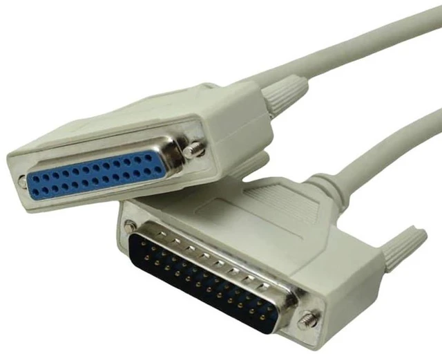 Main image of DB25 Male to Female Extension Cable, 25Pin 25P Terminal Block Matching Serial Cable, Shielded Design, 1.5m Length for Industrial RS232 Communication Device Signal Transmission Connection Parts