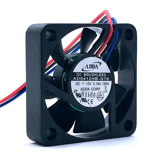 Main image of AD0412HBG76 4010 Axial Cooling Fan 40x40x10mm 4CM DC12V 0.1A 3Wire 6600RPM High Speed Brushless Mini Fan Replacement for Network Switch, Router, Small Electronic Equipment Cooling