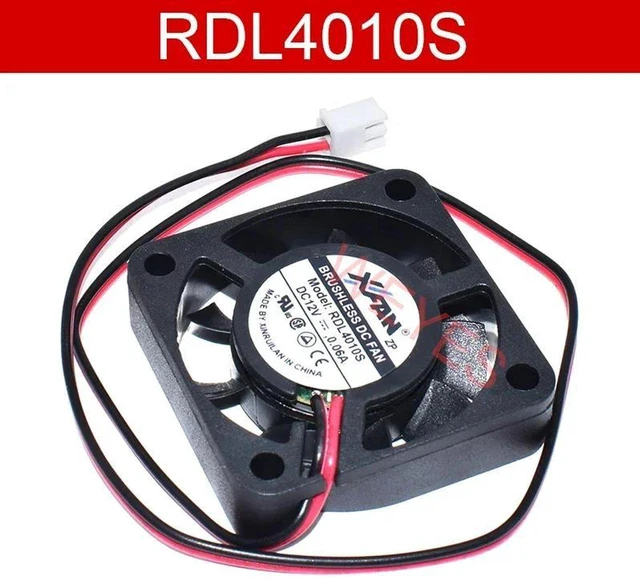 Main image of RDL4010S 4010 Axial Cooling Fan 40x40x10mm 4CM DC12V 0.06A 2Pin Brushless Mini Replacement Fan for Network Router, Projector, Compact SmallFormFactor Electronic Equipment Heat Dissipation