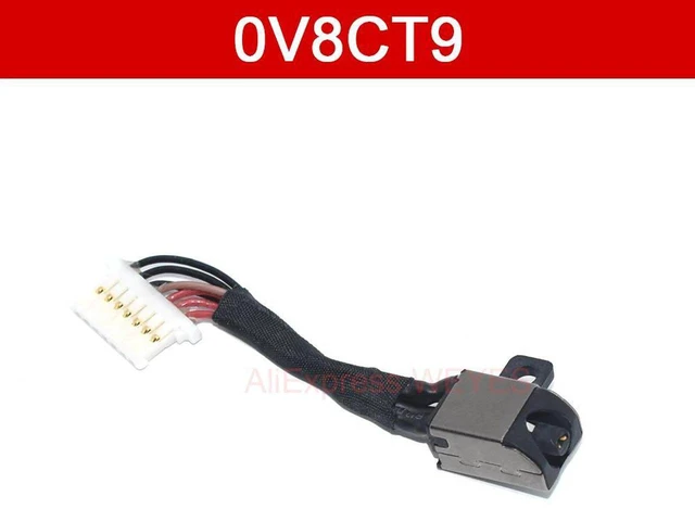 Main image of Laptop DC Power Jack Cable V8CT9 0V8CT9 CN0V8CT9 0TV8K5 for Dell Inspiron 5370 5471 Notebook, DCIN Charging Port Harness Repair Replacement Spare Part