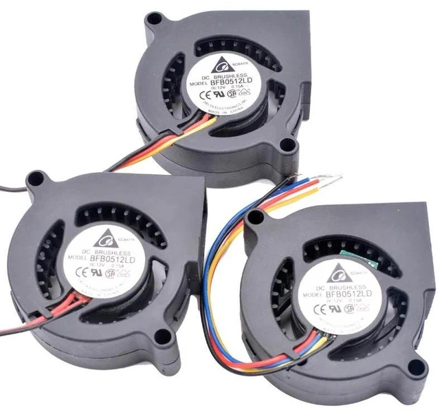 Main image of BFB0512LD 5020 Centrifugal Blower Cooling Fan 50x50x20mm 5CM DC12V 0.15A 4Wire PWM Brushless Turbine Fan Replacement for Projector, Compact Dense Equipment Heat Dissipation