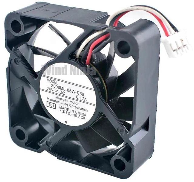 Main image of 2006ML05WS59 5015 Axial Cooling Fan 50x50x15mm 5CM DC24V 0.17A 3Pin Brushless Industrial Replacement Fan for Frequency Converter, Compact Industrial Equipment Heat Dissipation