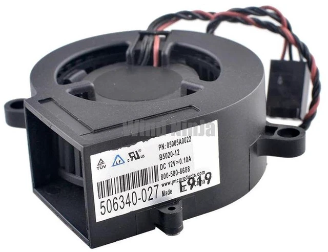 Main image of B502012 05005A0022 5020 Centrifugal Blower Cooling Fan 50x50x20mm 5CM DC12V 0.10A 3Pin Brushless Replacement Fan for Projector Compact Enclosed Equipment Heat Dissipation
