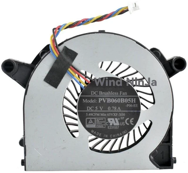 Main image of PVB060B05H 65VXFX00 CPU Cooling Fan DC5V 0.78A 5.49CFM 4Pin Brushless OEM Replacement Fan for Dell OptiPlex 7090 Ultra AllinOne PC Internal Heat Dissipation