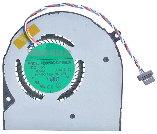 Main image of AB06505HX040BZ0 Laptop Cooling Fan 00AST12 DC5V 0.50A 4Pin PWM Replacement Blower Cooler, Internal Repair Fan for Radius12 P20W P25W CN6F14 Notebook Series Heat Dissipation