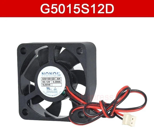 Main image of G5015S12D 5015 Square UltraQuiet Axial Cooling Fan 50x50x15mm 5CM DC12V 0.080A 2Pin Mini Heatsink Cooler, LowNoise Replacement Fan for Small Appliances, Electronic Equipment Heat Dissipation