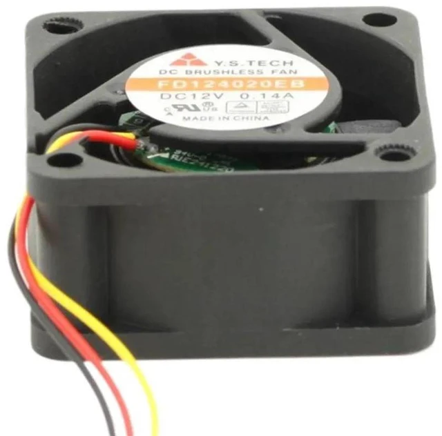 Main image of FD124020EB Silent Axial Cooling Fan 40x40x20mm DC12V 0.12A 3Pin Replacement Cooler, LowNoise Square Fan Compatible with YS Tech for Small Industrial Devices Electronic Equipment Heat Dissipation Rep