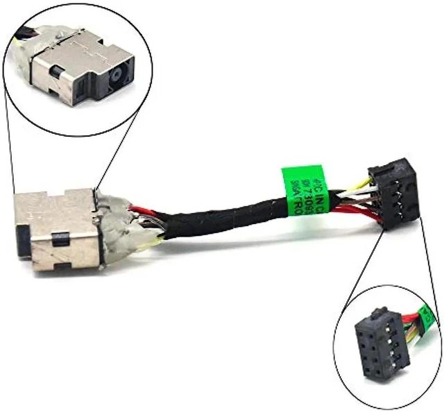 Main image of Replacement DC Power Jack Socket Port with Cable for HP 15F,15N,15P,15K,10E Series 15F009WM 15F100DX Laptop, AC DC Charging Connector Repair Part for Notebook Power Input Port