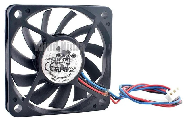 Main image of EFB0612HA 60x60x10mm 60mm HighSpeed Axial Cooling Fan, DC 12V 0.18A 3Pin Dual Ball Bearing Case Fan, Replacement Ventilation Fan for Computer Case, CPU Cooler and Power Supply Heat Dissipation Repai