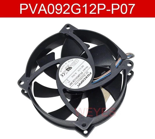 Main image of PVA092G12PP07 92x92x25mm 92mm PWM CPU Cooling Fan, DC 12V 0.39A 4Pin Case Fan, Replacement Ventilation Fan for PC CPU Heatsink System Hardware Repair Spare Part