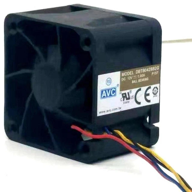 Main image of 40x40x28mm HighSpeed Server Cooling Fan DC 12V 1A Replacement for DBTB0428B2G, 4028 Dual Ball Bearing 4Wire 4Pin PWM Axial Fan for Server Cabinet Industrial HighPerformance Heat Dissipation