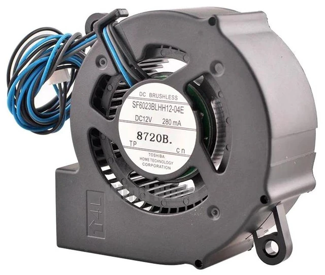 Main image of 60x60x23mm Centrifugal Blower Fan DC 12V 280mA 3Pin Replacement for SF6023BLHH1204E, 60mm Turbine Cooling Fan for Projector Internal Heat Dissipation and Industrial Compact Device Ventilation