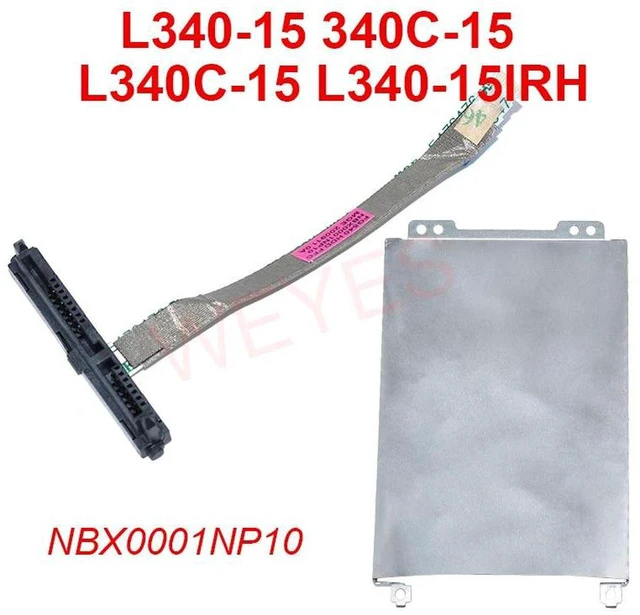 Main image of SATA Hard Drive Caddy & Flex Cable Replacement for Lenovo L34015IRH, L340, L340C15, L34015, Part Number NBX0001NP10 NBX0001NP00, 2.5Inch HDD SSD Storage Bracket Connector Wire