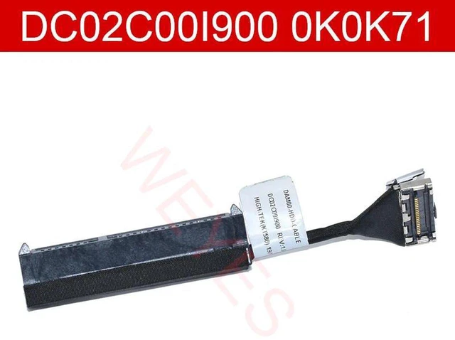 Main image of Laptop SATA Hard Drive Connector Cable Replacement for Dell Precision 5530 M5530, XPS15 9570, Part Number 0K0K71 K0K71 DC02C00I900, 2.5Inch HDD SSD Interface Flex Wire for Notebook Storage Repair Upg