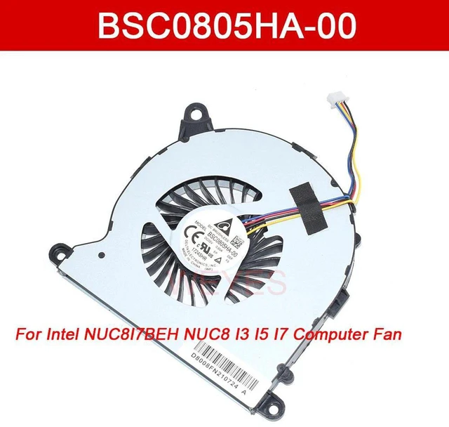 Main image of Replacement CPU Cooling Fan KSB0605HB, KSB0605HBW5Y, BSC0805HA00, NS65B01 for NUC6I7KYK, NUC8I7BEH, NUC8 Series I3 I5 I7 Mini PC Internal Thermal Repair Replacement Fan