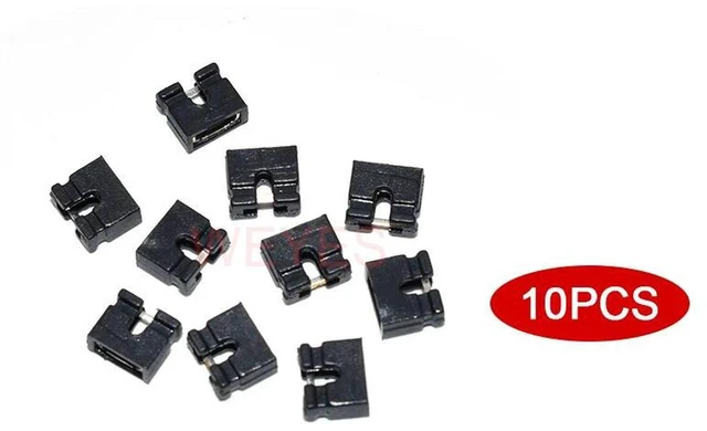Main image of 10 Pcs Black Jumper Caps 2.00mm Pitch Standard PCB Mini Jumper Shorting Cap Connector, Circuit Board Short Link Plug for Electronic DIY Projects, Motherboard, Circuit Modification & Experimental Circu
