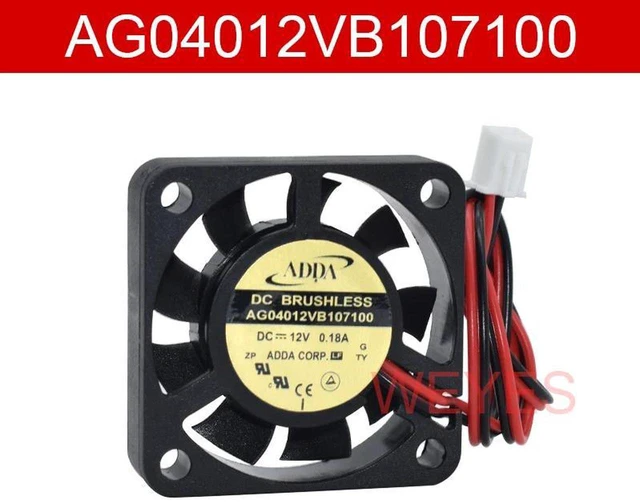Main image of 40mm 40x40x10mm Axial Cooling Fan AG04012VB107100 DC12V 0.18A 2Wire DualWire Replacement Fan, Compact Cooling Fan for Small Electronic Devices, Power Supply and Industrial Hardware Heat Dissipation