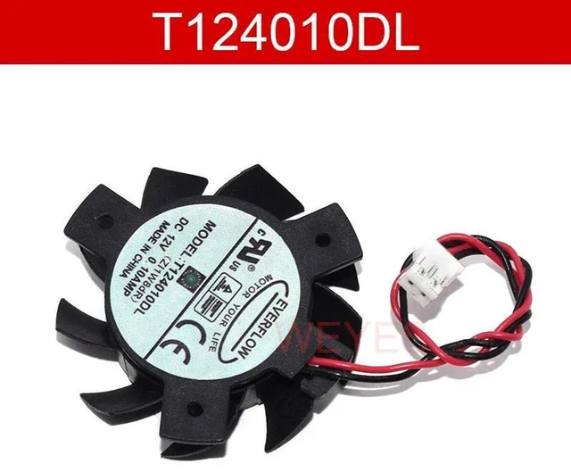 Main image of 4010 40x40x10mm Axial Cooling Fan T124010DL DC12V 0.1A 2Wire DualLine Replacement Fan, Compact Mini Cooling Fan for Small Electronic Equipment, Power Supply and DIY Project Heat Dissipation