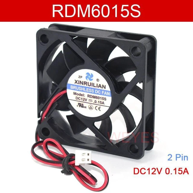 Main image of 6015 60x60x15mm 6CM Axial Cooling Fan RDM6015S DC12V 0.13A 2Wire Replacement Fan, Mini Cooling Fan for Power Supply, Computer Chassis and Small Industrial Electronic Equipment Heat Dissipation