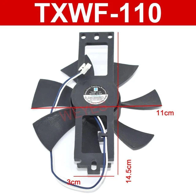 Main image of TXWF110 DC Brushless Exhaust Cooling Fan, 2Pin DC 18V 0.16A Replacement Cooling Fan, Professional Repair Spare Part for Midea Induction Cooker Internal Heat Dissipation