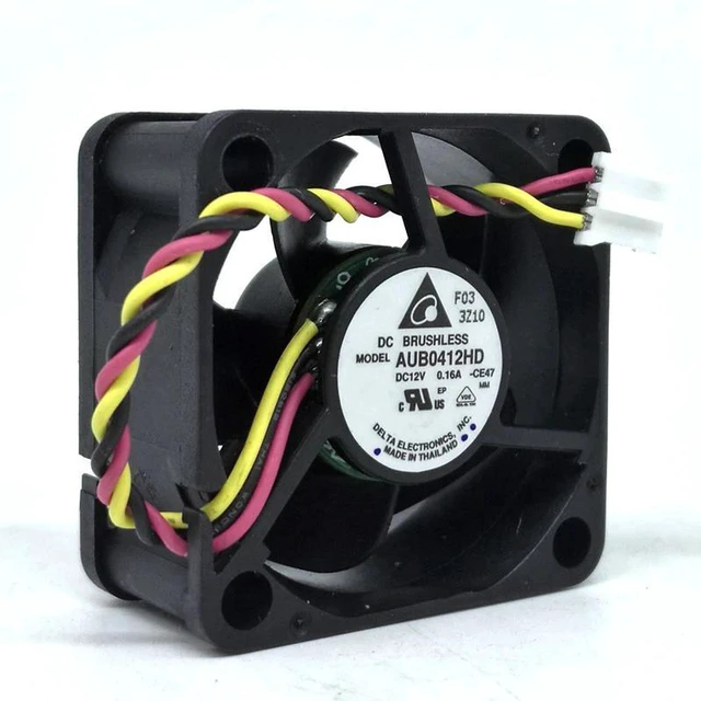 Main image of 4020 Silent Axial Cooling Fan AUB0412HD, 40x40x20mm 4cm DC 12V 0.16A 3Pin Replacement Fan, Compact Quiet Cooling Fan for Computer Case Power Supply Internal Heat Dissipation Repair