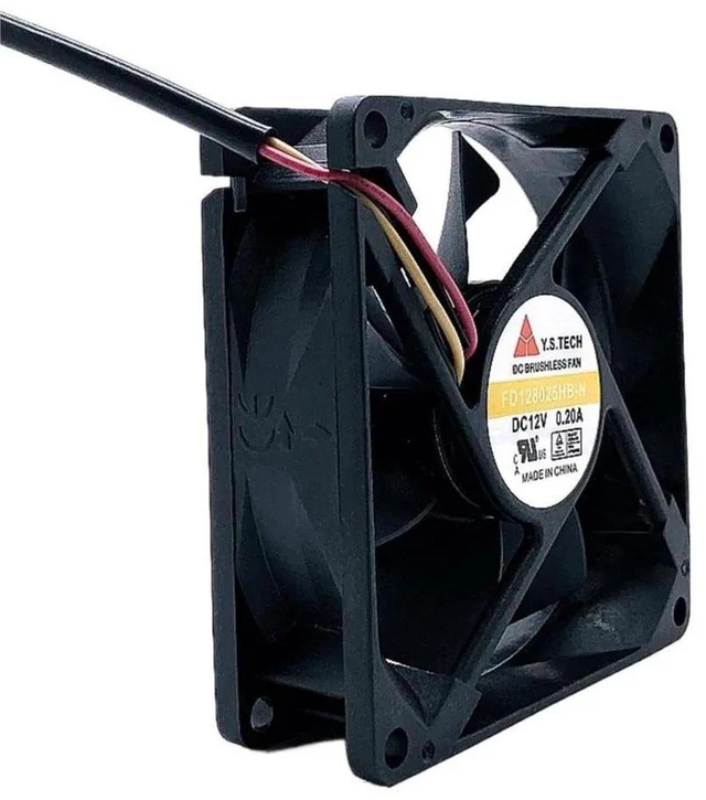 Main image of FD128025HBN 8025 Axial Cooling Fan, 80x80x25mm 8cm DC 12V 0.20A Dual Ball Bearing 2Wire 3P Replacement Fan, HeavyDuty Fan for PC Chassis Industrial Equipment Heat Dissipation Repair