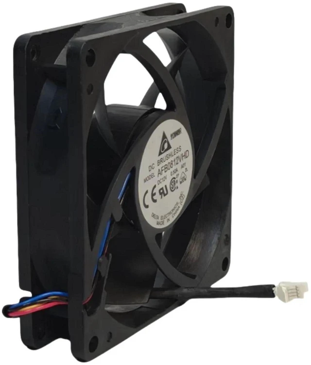Main image of AFB0812VHD 80x80x20mm HighSpeed PWM Chassis Cooling Fan, DC 12V 0.5A 6200RPM Dual Ball Bearing 80mm Replacement Fan for Computer Case, Server Cabinet and Industrial Equipment Heat Dissipation