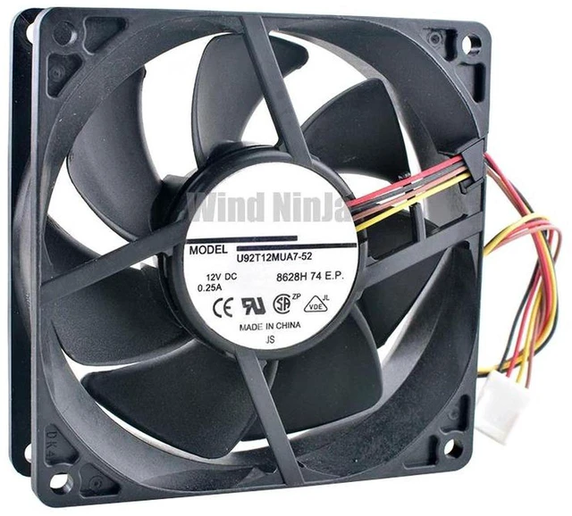 Main image of U92T12MUA752 92x92x25mm 92mm Silent PWM Cooling Fan, DC 12V 0.25A 4Pin Replacement Fan, Quiet Ventilation Fan for Computer Chassis and CPU Heat Dissipation Systems