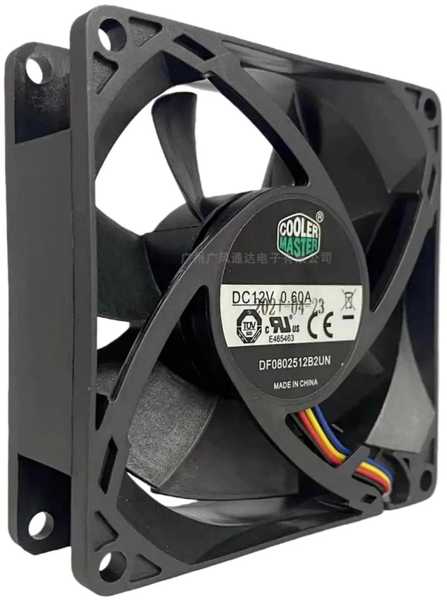 Main image of DF0802512B2UN 80x80x25mm 8025 PWM Cooling Fan, DC 12V 0.6A 4Pin Hydraulic Bearing 8CM Replacement Fan, Silent Ventilation Fan for PC Computer Case Heat Dissipation