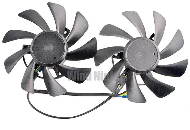Main image of T129215BU 4Pin Graphics Card Cooling Fan, DC 12V 0.50A Replacement GPU Fan Compatible with RX 570 RX 590 RED DRAGON, HighAirflow Ventilation Fan for Desktop Computer Hardware Thermal Repair