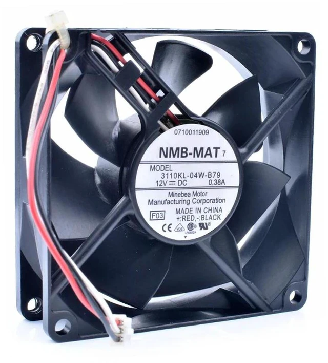 Main image of 3110KL04WB79 80x80x25mm DC 12V 0.38A Axial Cooling Fan, 80mm 8025 Brushless Replacement Fan for Inverter, Power Supply, PC Chassis, Cabinet, Industrial Equipment Heat Dissipation Ventilation Fan