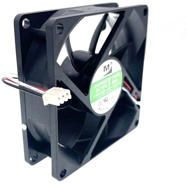 Main image of DA08025B12UR 80x80x25mm DC 12V 0.50A Dual Ball Bearing 3Pin Axial Cooling Fan, 80mm 8025 High Airflow Brushless Replacement Fan for Server, Inverter, Industrial Cabinet, Power Supply Heat Dissipation