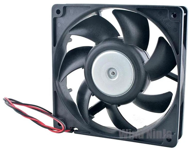 Main image of 9GH1212C402 120x120x25mm DC 12V 0.21A Dual Ball Bearing 2Pin Axial Cooling Fan, 120mm 12025 Brushless Replacement Fan for Power Supply, PC Chassis, Computer Hardware Industrial Heat Dissipation