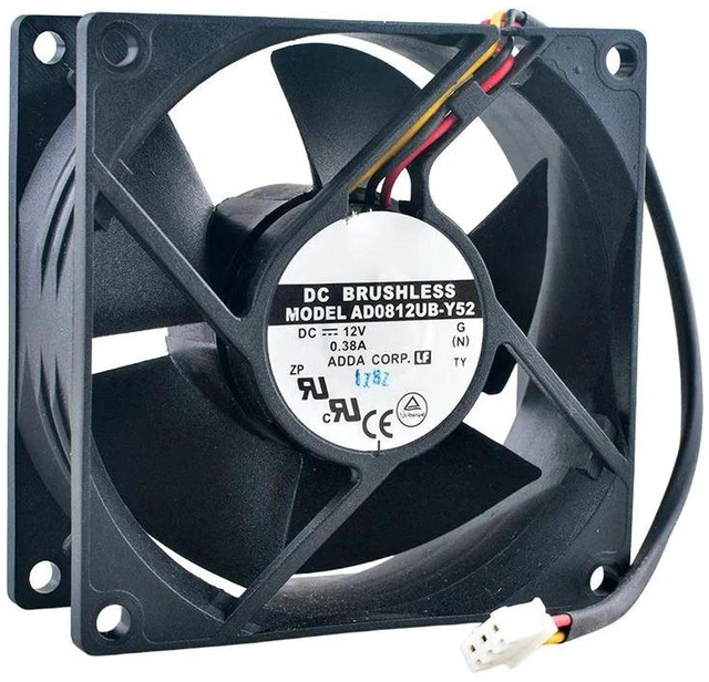 Main image of AD0812UBY52 80x80x32mm DC 12V 0.38A Dual Ball Bearing 3Pin Axial Cooling Fan, 80mm 8032 Brushless Replacement Fan for Power Supply PC Chassis Industrial Electronic Equipment Heat Dissipation