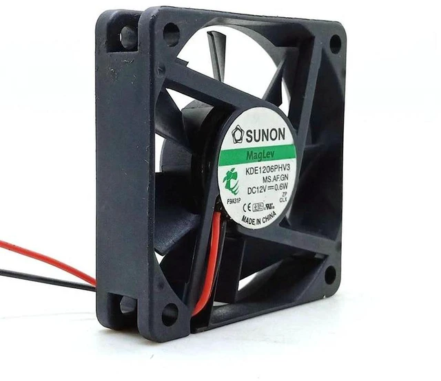 Main image of 60mm 6015 60x60x15mm DC 12V 0.6W Silent Cooling Fan Replacement for KDE1206PHV3, 6CM 3Pin Brushless Axial Fan for Small Industrial Device, Medical Equipment, Mini PC, Power Supply Ventilation Cooler