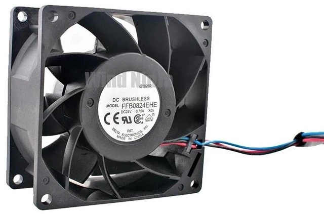 Main image of 80mm 80x80x38mm DC 24V 0.75A HighSpeed Cooling Fan Replacement for FFB0824EHE, 8CM Fan with Alarm Function for Inverter, Power Supply Industrial Equipment Heat Dissipation