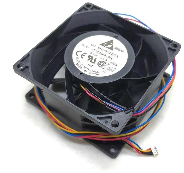 Main image of 80mm 80x80x38mm DC 48V 0.65A Dual Ball Bearing 4Wire PWM Cooling Fan Replacement for PFB0848UHE, 8CM High Airflow Axial Fan for Industrial Equipment Heat Dissipation
