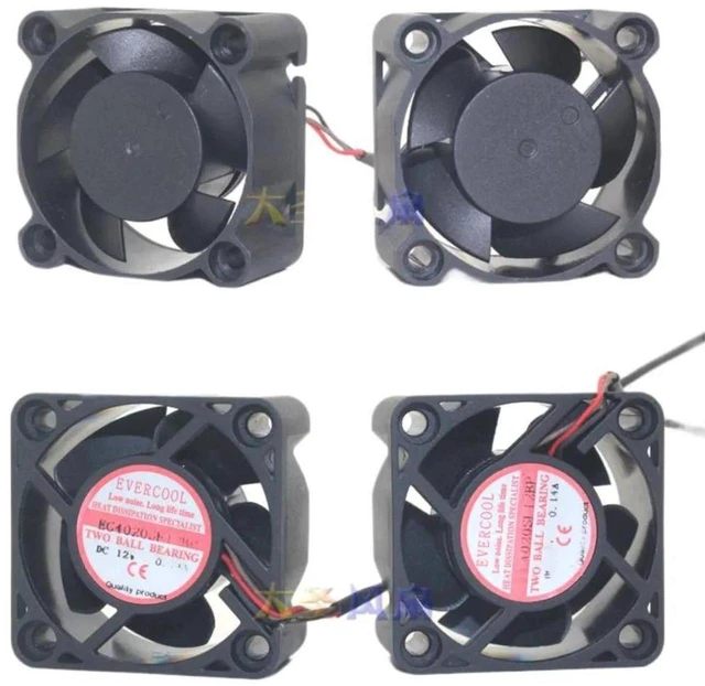 Main image of 40mm 40x40x20mm DC 12V 0.14A Dual Ball Bearing Cooling Fan Replacement for EC4020SH12BP, 4CM 4025? No4020 SinglePiece Axial Fan for Small Industrial Equipment Heat Dissipation