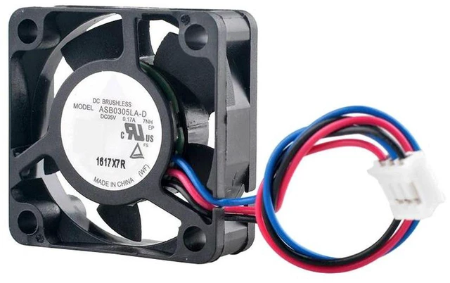 Main image of 2Pack 30mm 30x30x10mm DC 5V 0.17A 3Pin Mini Cooling Fan Replacement for ASB0305LAD, 3CM Small Axial Fan for Motherboard, Power Supply Compact Electronic Equipment Heat Dissipation