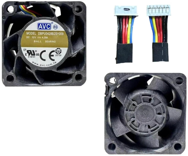 Main image of 40mm 40x40x28mm DC 12V 4.35A 40000RPM HighSpeed PWM Industrial Cooling Fan Replacement for DBPU0424B2SY009, 4CM Fan with 12cm Cable for Server HighLoad Equipment Heat Dissipation