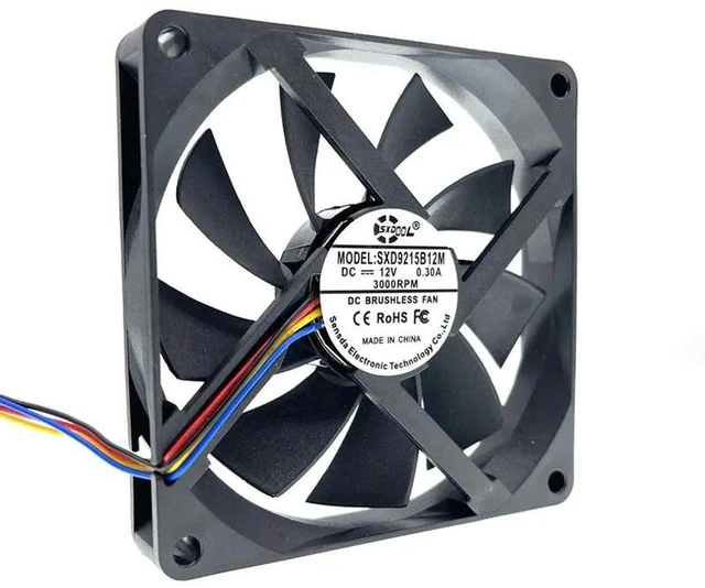 Main image of 9015 UltraThin 90mm PWM Cooling Fan, 90×90×15mm 9CM DC 12V 0.30A Ball Bearing 4Wire PWM Speed Control Replacement Fan for Slim PC Case, LowProfile CPU Cooler, Small FormFactor Desktop Heat
