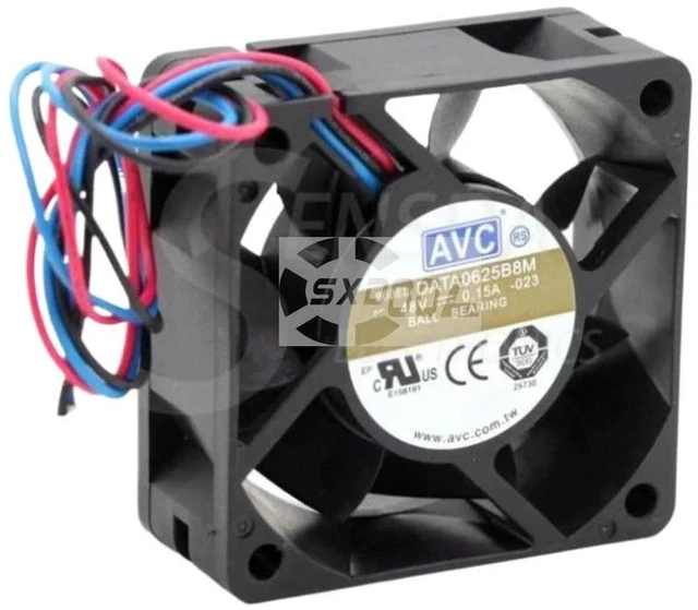 Main image of DATA0625B8M Industrial Cooling Fan, 60×60×25mm 6025 6CM DC 48V 0.15A DualBall Bearing Replacement Axial Fan for Inverter, Frequency Converter, Industrial Control Cabinet and Power Module Heat