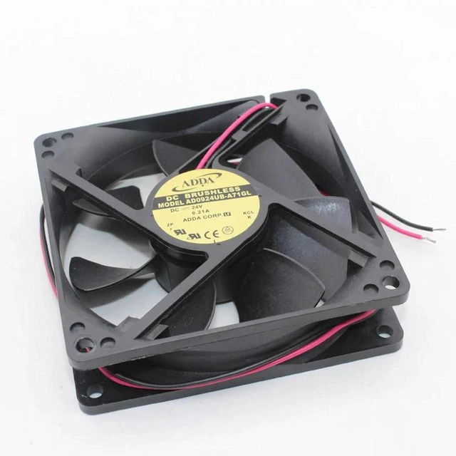 Main image of AD0924UBA71GL Industrial Axial Cooling Fan, 92×92×25mm 9CM 9225 DC 24V 0.21A DualBall Bearing Replacement Fan for Inverter, Frequency Converter, Industrial Control Cabinet Power Module Heat Dissipat