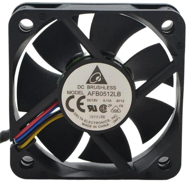 Main image of AFB0512LB 5015 Replacement Cooling Fan, 50×50×15mm DC 12V 0.11A 4Wire 4Pin PWM DualBall Bearing Silent Fan for Industrial PC, Embedded & Compact Chassis