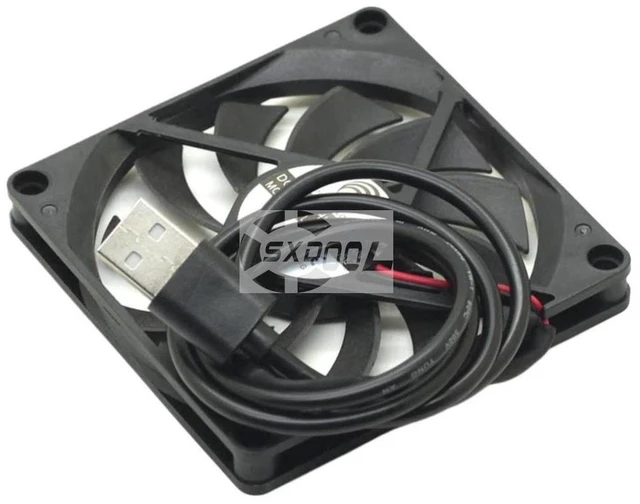 Main image of PLA08010S05L UltraThin 80mm USB Cooling Fan, 80×80×10mm DC 5V 0.15A Oil Bearing USB Powered Replacement Axial Fan for Small Electronic Devices and DIY Cooling Projects